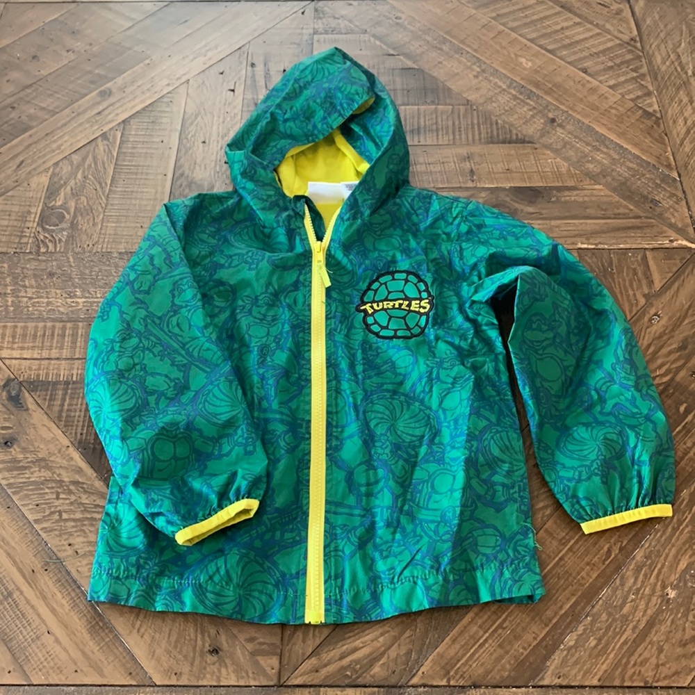 Kids teenage migrant ninja turtles rain jacket.